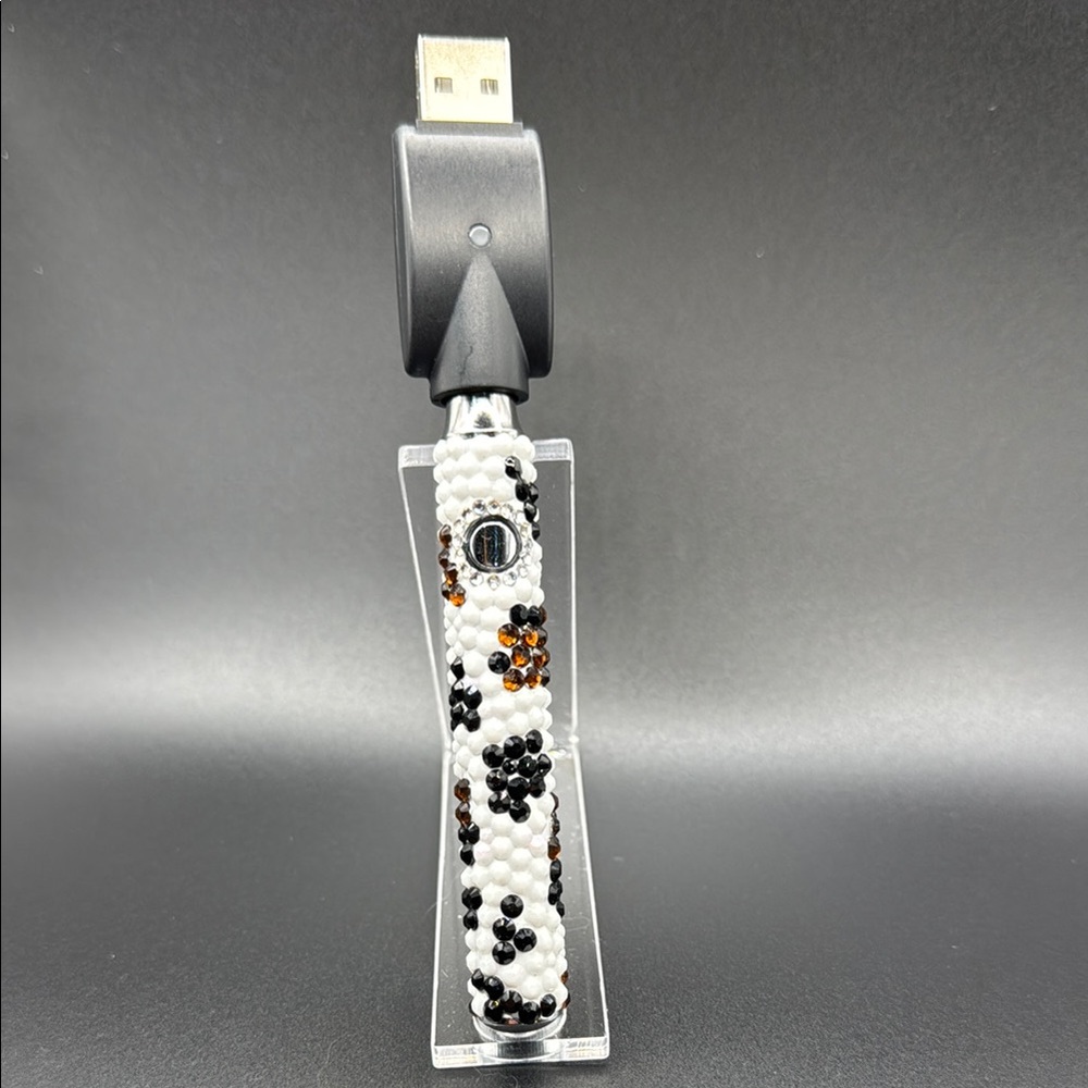 Cow Print Rhinestone 510 Threaded Battery